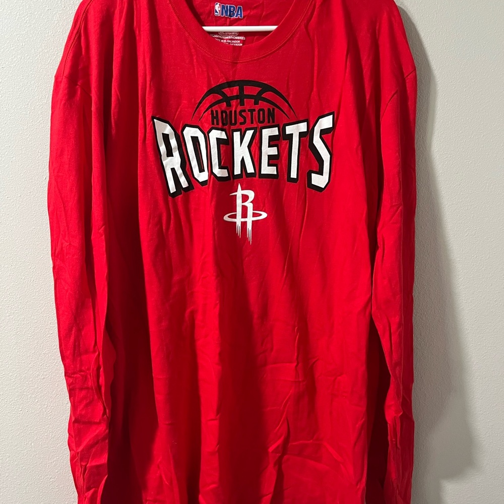 Brand new NBA Houston Rockets Red Long Sleeve Shirt
